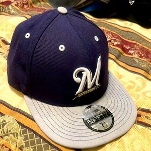🔥MILWAUKEE BREWERS NEW ERA FITTED HAT